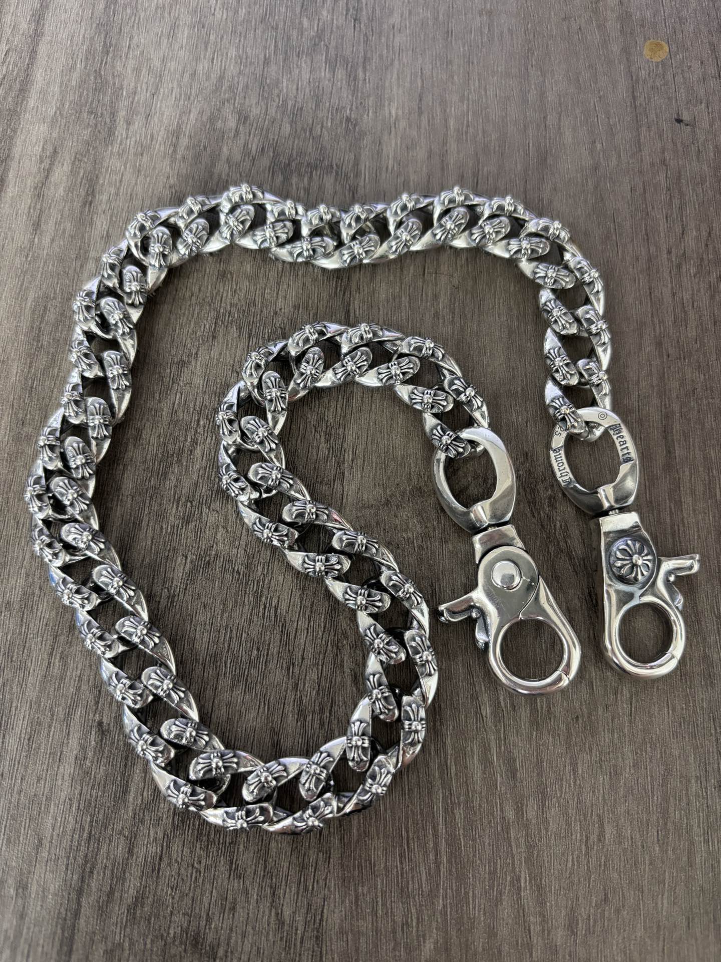 Chrome Hearts Silver Chain with Floral Design